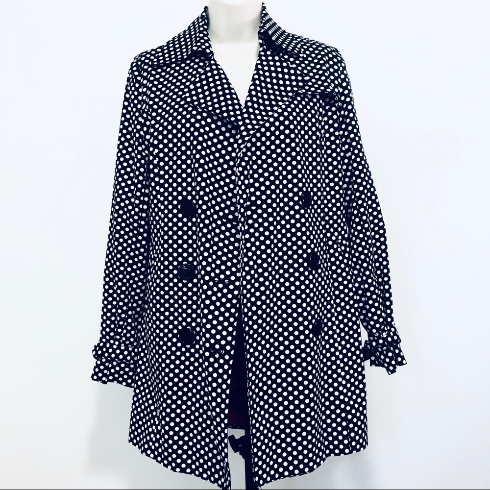 Vertigo Polkadot Trench Coat Size XS - Picture 1 of 12